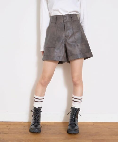Lovetoxic / ラブトキシック ショート・ハーフ・半端丈パンツ | 【LTXC】合皮ショートパンツ | 詳細2
