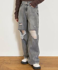 Lovetoxic / ラブトキシック その他パンツ | 【LTXC】ダメージデニムワイドパンツ