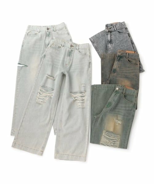 Lovetoxic / ラブトキシック その他パンツ | 【LTXC】ダメージデニムワイドパンツ | 詳細24