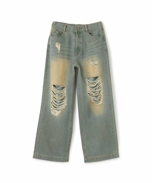 Lovetoxic / ラブトキシック その他パンツ | 【LTXC】ダメージデニムワイドパンツ | 詳細8