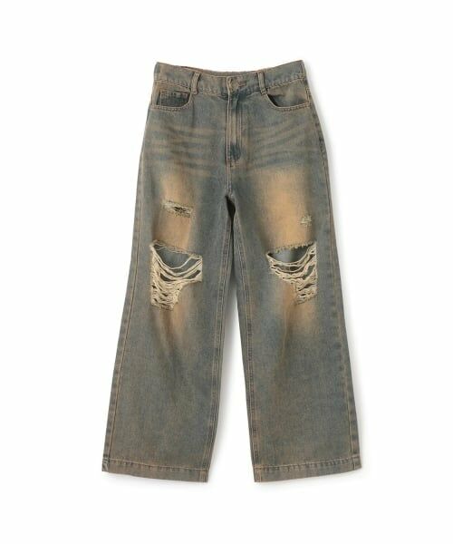 Lovetoxic / ラブトキシック その他パンツ | 【LTXC】ダメージデニムワイドパンツ | 詳細9
