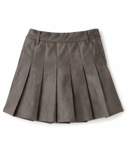 Lovetoxic / ラブトキシック ショート・ハーフ・半端丈パンツ | 【LTXC】合皮プリーツスカート（茶）