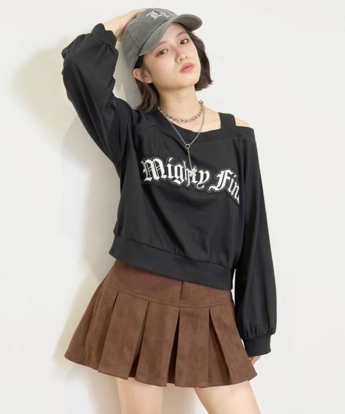 Lovetoxic / ラブトキシック ショート・ハーフ・半端丈パンツ | 【LTXC】アソートボックスプリーツスカート（モカ茶）