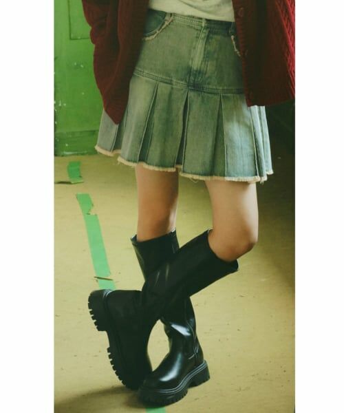 Lovetoxic / ラブトキシック ショート・ハーフ・半端丈パンツ | 【LTXC】アソートボックスプリーツスカート（ブルー）