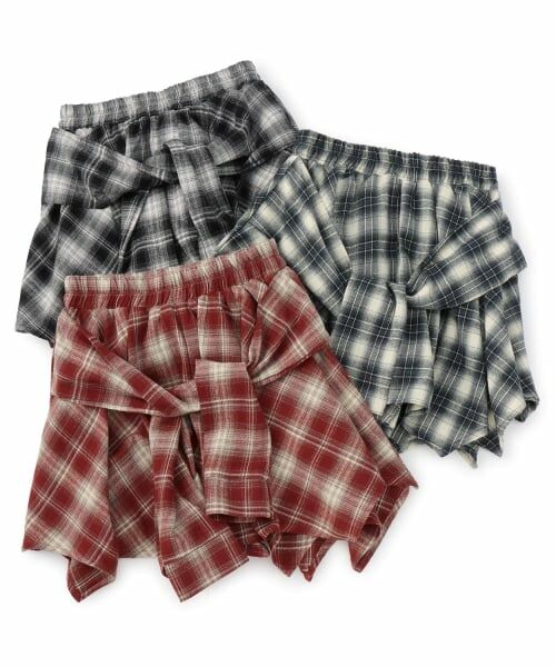 Lovetoxic / ラブトキシック ショート・ハーフ・半端丈パンツ | 【LTXC】腰巻き風チェックキュロット | 詳細4