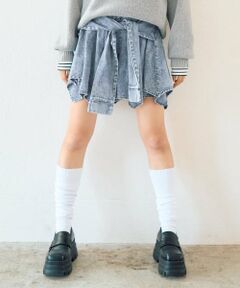 Lovetoxic / ラブトキシック ショート・ハーフ・半端丈パンツ | 【LTXC】腰巻き風デニムキュロット