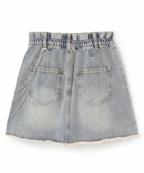 Lovetoxic / ラブトキシック ミニ・ひざ丈スカート | 【LTXC】チェーンつきダメージデニムミニスカート | 詳細1