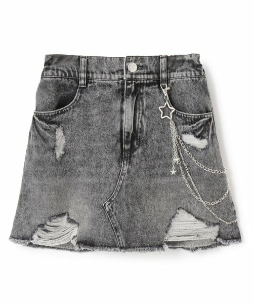 Lovetoxic / ラブトキシック ミニ・ひざ丈スカート | 【LTXC】チェーンつきダメージデニムミニスカート | 詳細11