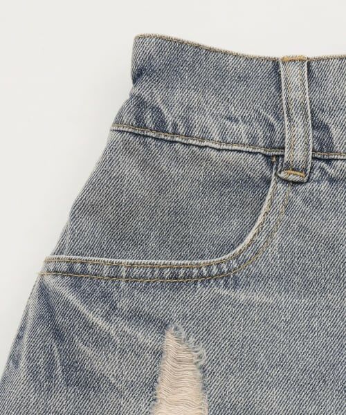 Lovetoxic / ラブトキシック ミニ・ひざ丈スカート | 【LTXC】チェーンつきダメージデニムミニスカート | 詳細6