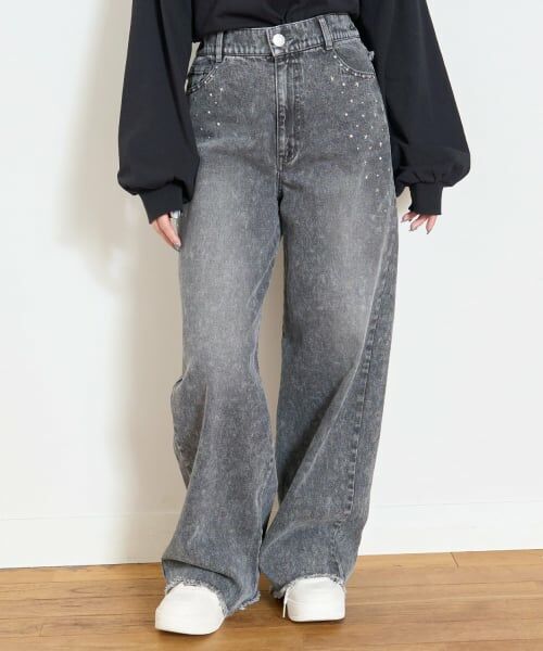 Lovetoxic / ラブトキシック その他パンツ | スタッズフリンジデニムパンツ | 詳細4