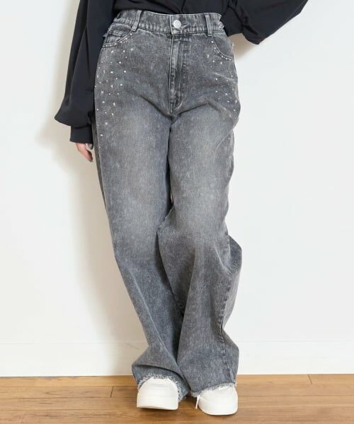 Lovetoxic / ラブトキシック その他パンツ | スタッズフリンジデニムパンツ | 詳細5