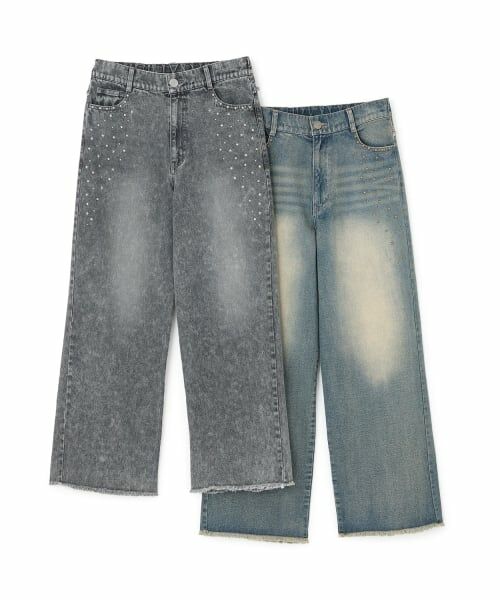 Lovetoxic / ラブトキシック その他パンツ | スタッズフリンジデニムパンツ | 詳細7