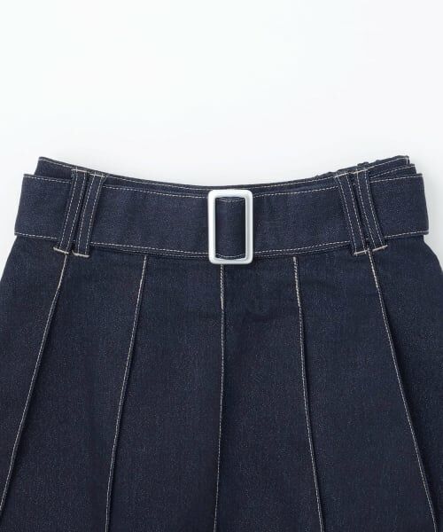 Lovetoxic / ラブトキシック ショート・ハーフ・半端丈パンツ | 【LTXC】美脚見えベルトつきデニムプリーツスカート | 詳細12