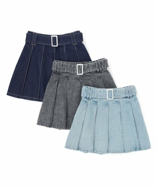 Lovetoxic / ラブトキシック ショート・ハーフ・半端丈パンツ | 【LTXC】美脚見えベルトつきデニムプリーツスカート | 詳細7