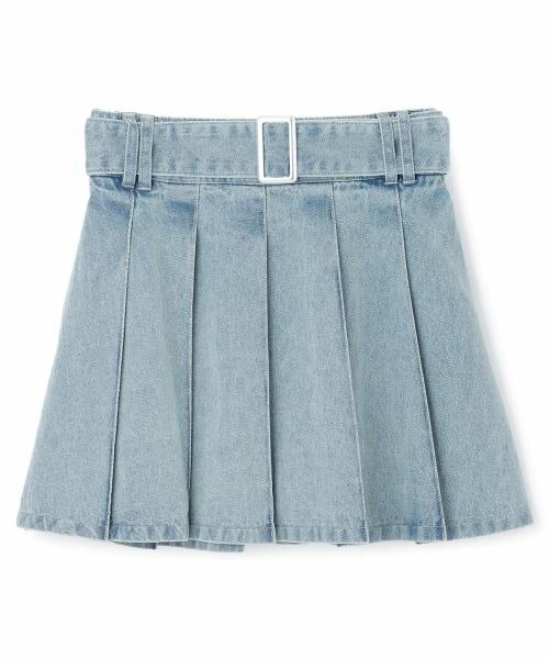 Lovetoxic / ラブトキシック ショート・ハーフ・半端丈パンツ | 【LTXC】美脚見えベルトつきデニムプリーツスカート | 詳細8