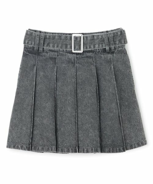 Lovetoxic / ラブトキシック ショート・ハーフ・半端丈パンツ | 【LTXC】美脚見えベルトつきデニムプリーツスカート | 詳細9