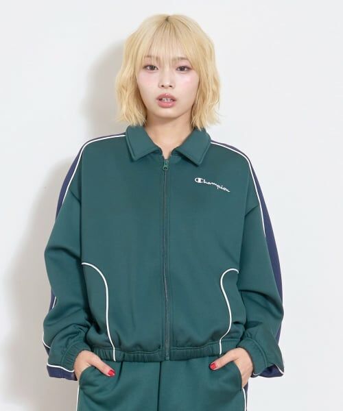 Lovetoxic / ラブトキシック ブルゾン | 【Champion】トラックブルゾン（グリーン）