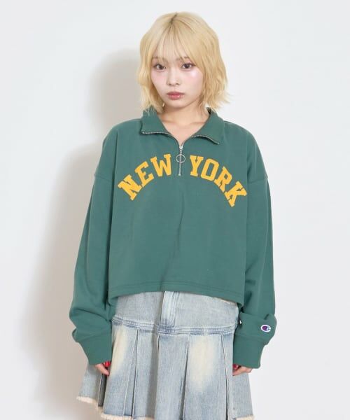 Lovetoxic / ラブトキシック スウェット | 【Champion】ハーフZIPプルオーバー | 詳細1