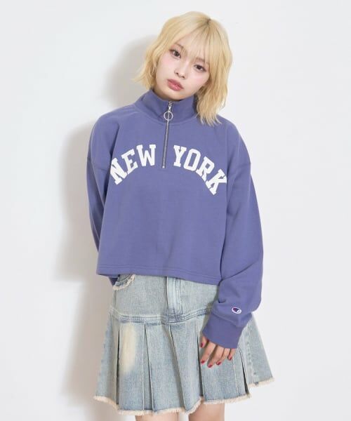 Lovetoxic / ラブトキシック スウェット | 【Champion】ハーフZIPプルオーバー | 詳細4