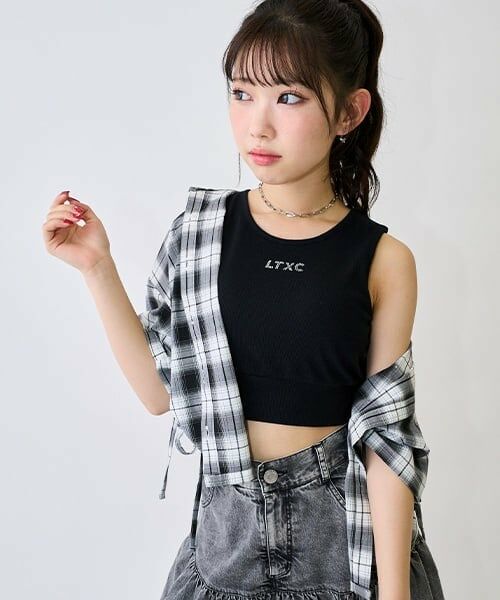 Lovetoxic / ラブトキシック シャツ・ブラウス | 【LTXC】サイドドロスト半袖シャツ（オフ ホワイト）