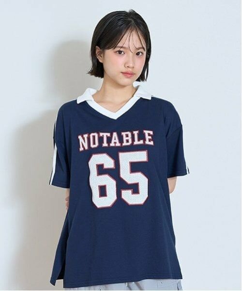 Lovetoxic / ラブトキシック Tシャツ | 【LTXC】【吸水速乾/さらさら】メッシュナンバーTシャツ（紺）