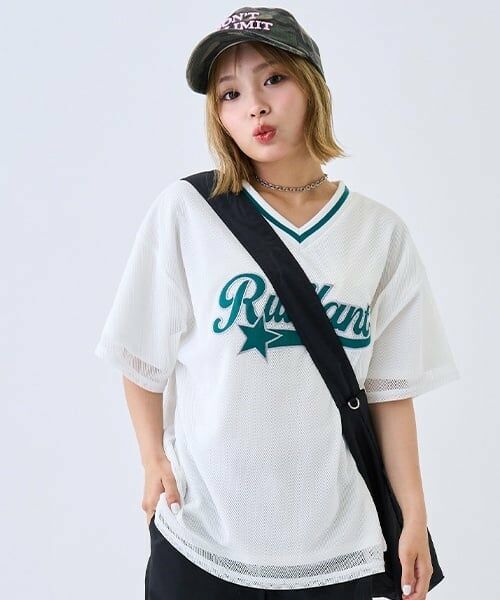 Lovetoxic / ラブトキシック Tシャツ | 【LTXC】メッシュレイヤードルーズT（オフ ホワイト）