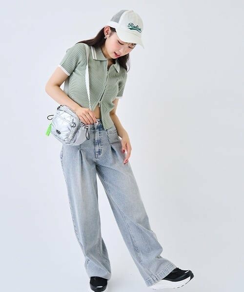 Lovetoxic / ラブトキシック ニット・セーター | 【LTXC】半袖衿ラインジップニット | 詳細14