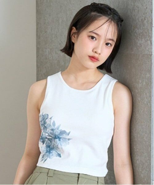 Lovetoxic / ラブトキシック キャミソール・チューブトップ | 【LTXC】【Dリーグ参戦チーム/CHANGE RAPTURES/AYUMI】カップつきタンクトップ（オフ ホワイト）