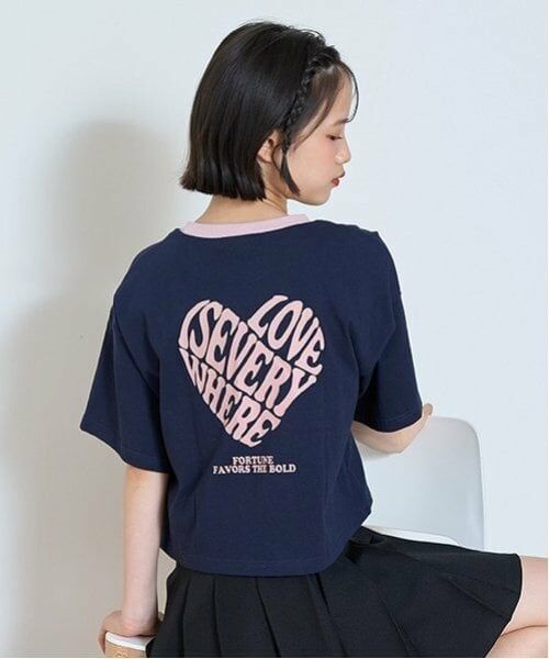 Lovetoxic / ラブトキシック Tシャツ | 【LTXC】【GOODPRICE】バックハートリンガーT（紺）