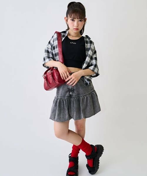 Lovetoxic / ラブトキシック キャミソール・チューブトップ | 【LTXC】【接触冷感/ひんやり】柄/無地短丈タンクトップ | 詳細16