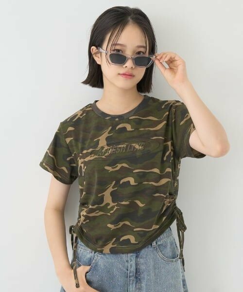 Lovetoxic / ラブトキシック Tシャツ | 【LTXC】【接触冷感/ひんやり】エンボスドロストTシャツ（カーキ）