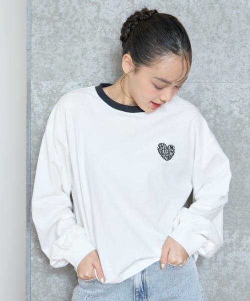 Lovetoxic / ラブトキシック Tシャツ | 【GOODPRICE】【LTXC】ハートバイカラー長袖Tシャツ | 詳細1