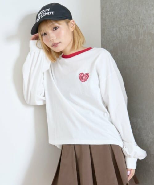 Lovetoxic / ラブトキシック Tシャツ | 【GOODPRICE】【LTXC】ハートバイカラー長袖Tシャツ | 詳細2