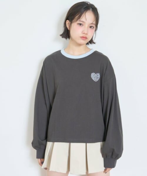 Lovetoxic / ラブトキシック Tシャツ | 【GOODPRICE】【LTXC】ハートバイカラー長袖Tシャツ | 詳細3