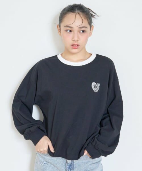 Lovetoxic / ラブトキシック Tシャツ | 【GOODPRICE】【LTXC】ハートバイカラー長袖Tシャツ | 詳細4