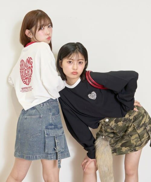 Lovetoxic / ラブトキシック Tシャツ | 【GOODPRICE】【LTXC】ハートバイカラー長袖Tシャツ | 詳細5