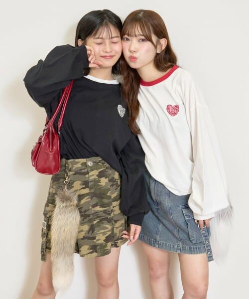 Lovetoxic / ラブトキシック Tシャツ | 【GOODPRICE】【LTXC】ハートバイカラー長袖Tシャツ | 詳細6