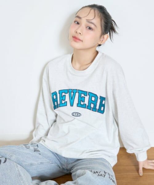 Lovetoxic / ラブトキシック Tシャツ | ロゴルーズ長袖Tシャツ（シロ杢）