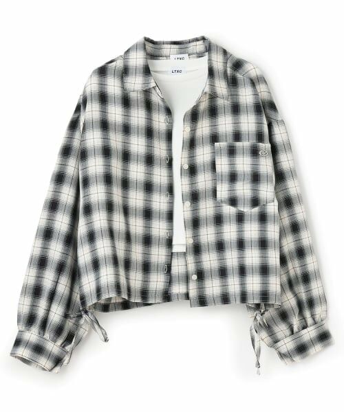 Lovetoxic / ラブトキシック シャツ・ブラウス | 【LTXC】インナーつきチェックシャツ（黒）
