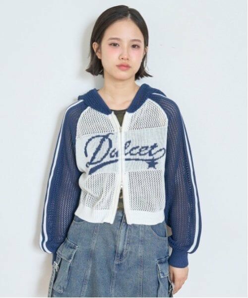 Lovetoxic / ラブトキシック パーカー | 【LTXC】メッシュラグランZIPパーカ（紺）