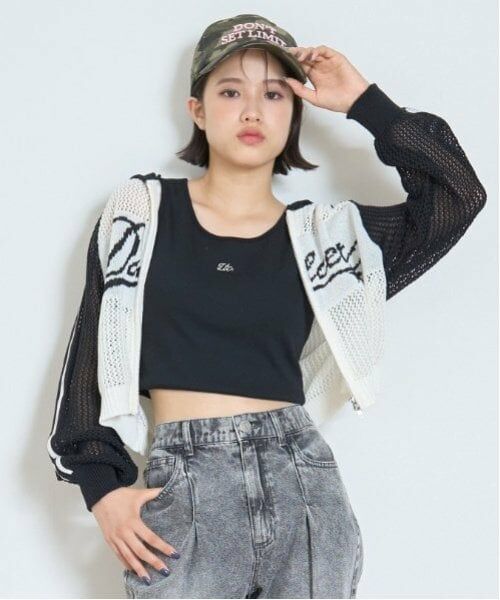 Lovetoxic / ラブトキシック パーカー | 【LTXC】メッシュラグランZIPパーカ（黒）