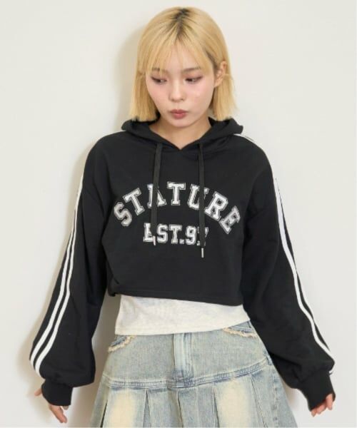 Lovetoxic / ラブトキシック パーカー | 【LTXC/速乾】短丈パーカインナーSET（黒）