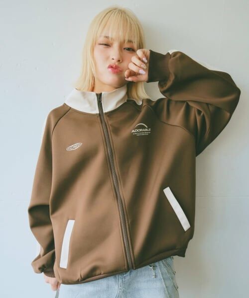 Lovetoxic / ラブトキシック カーディガン・ボレロ | 【LTXC】トラックジャケット（茶）