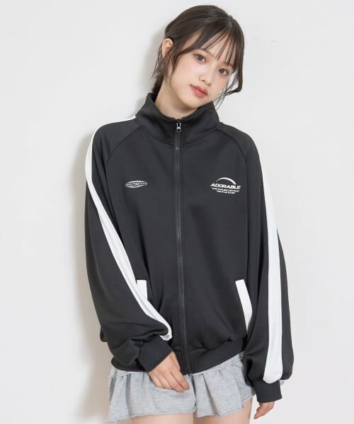 Lovetoxic / ラブトキシック カーディガン・ボレロ | 【LTXC】トラックジャケット（黒）