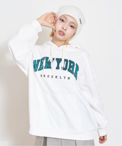 Lovetoxic / ラブトキシック パーカー | 【秒かわトップス】【LTXC】カレッジルーズパーカー（オフ ホワイト）