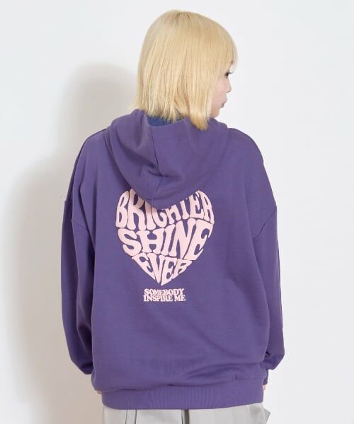 Lovetoxic / ラブトキシック パーカー | 【秒かわトップス】【LTXC】プクプクハートルーズパーカー（パープル）