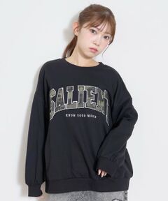 Lovetoxic / ラブトキシック スウェット | 【LTXC】柄ロゴアップリケルーズスウェット