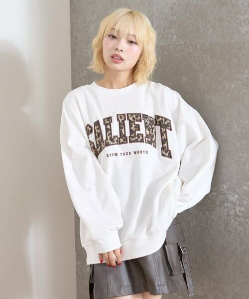 Lovetoxic / ラブトキシック スウェット | 【LTXC】柄ロゴアップリケルーズスウェット | 詳細1