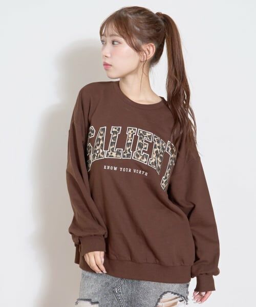 Lovetoxic / ラブトキシック スウェット | 【LTXC】柄ロゴアップリケルーズスウェット | 詳細2