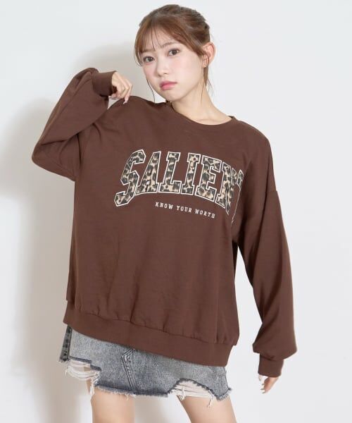 Lovetoxic / ラブトキシック スウェット | 【LTXC】柄ロゴアップリケルーズスウェット | 詳細3